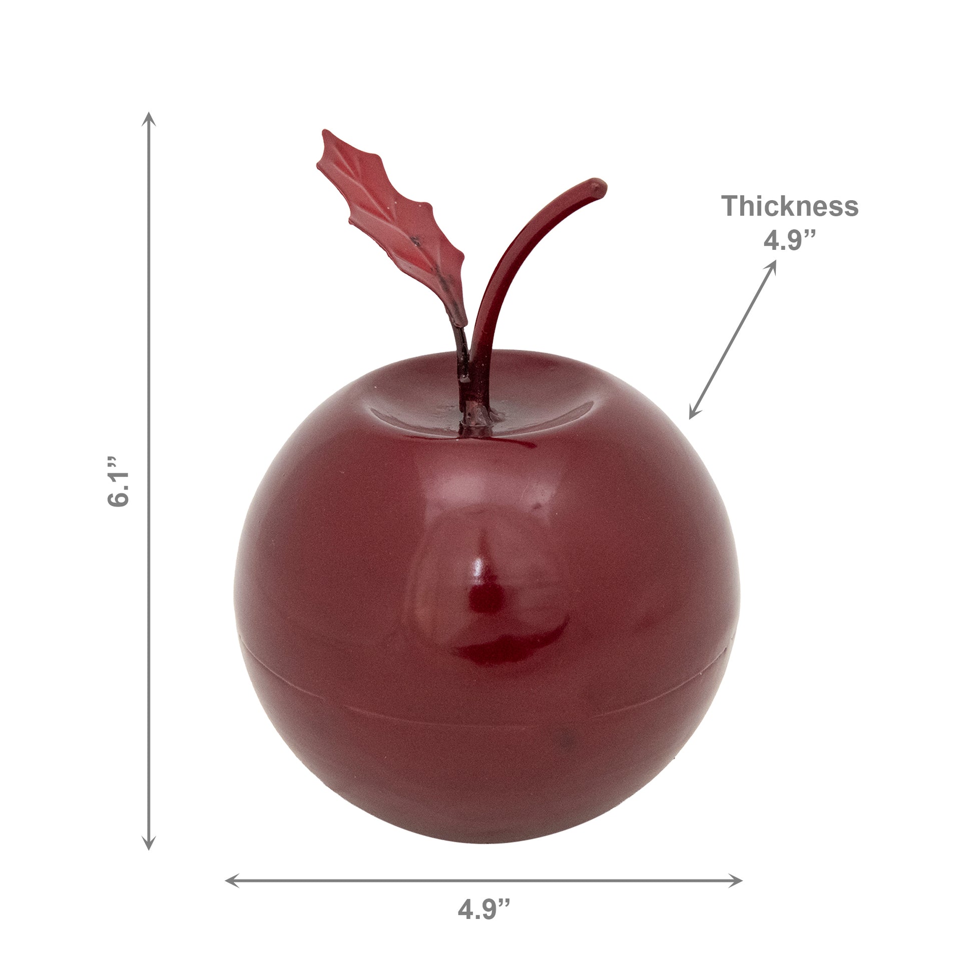 Red Metal Apple Table Decor, Holiday Decor