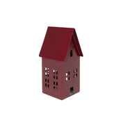 9" Red Metal House Decor, Holiday Decor