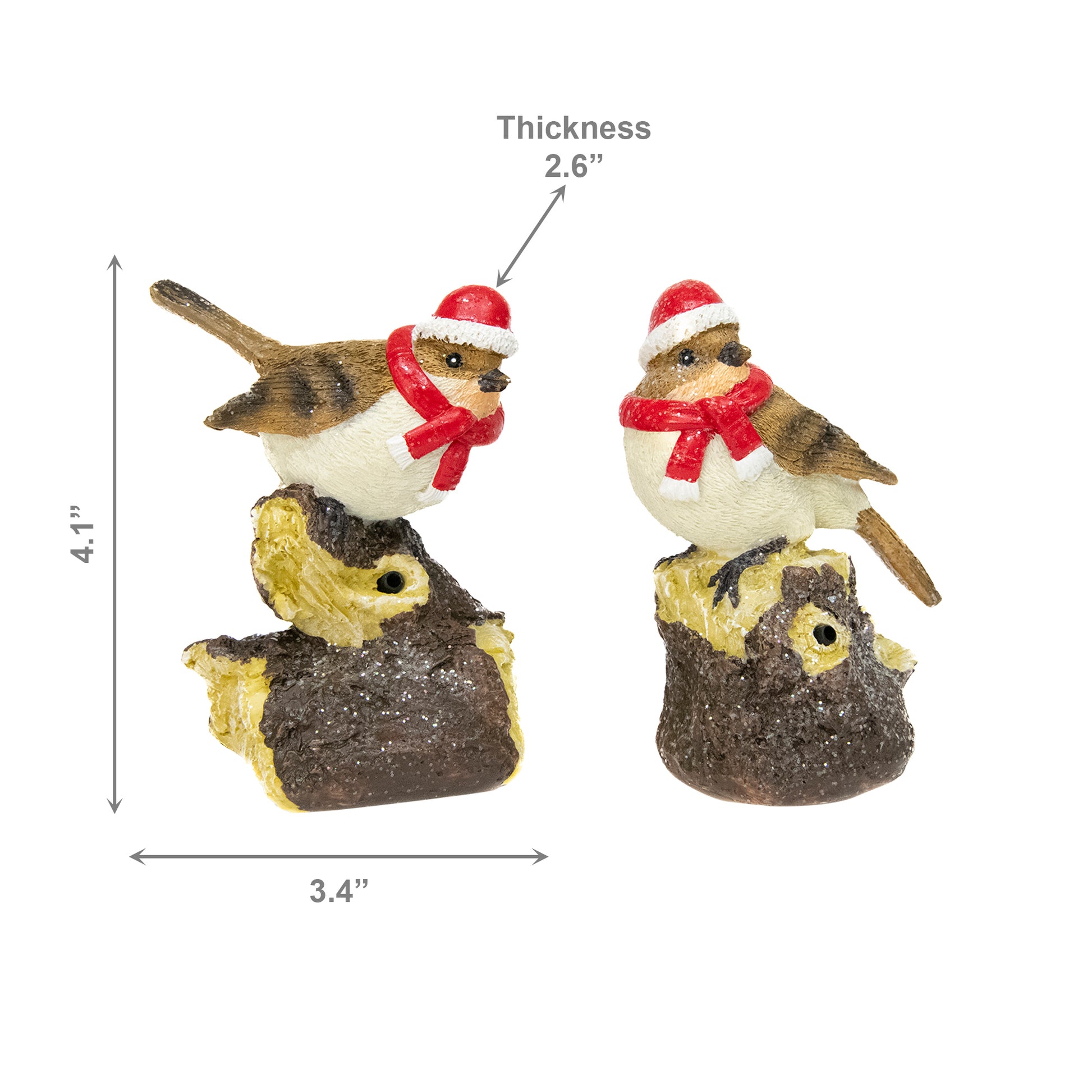MotionActivated Chirping Christmas Bird Assorted, Christmas, Holiday Decor- Set of 2