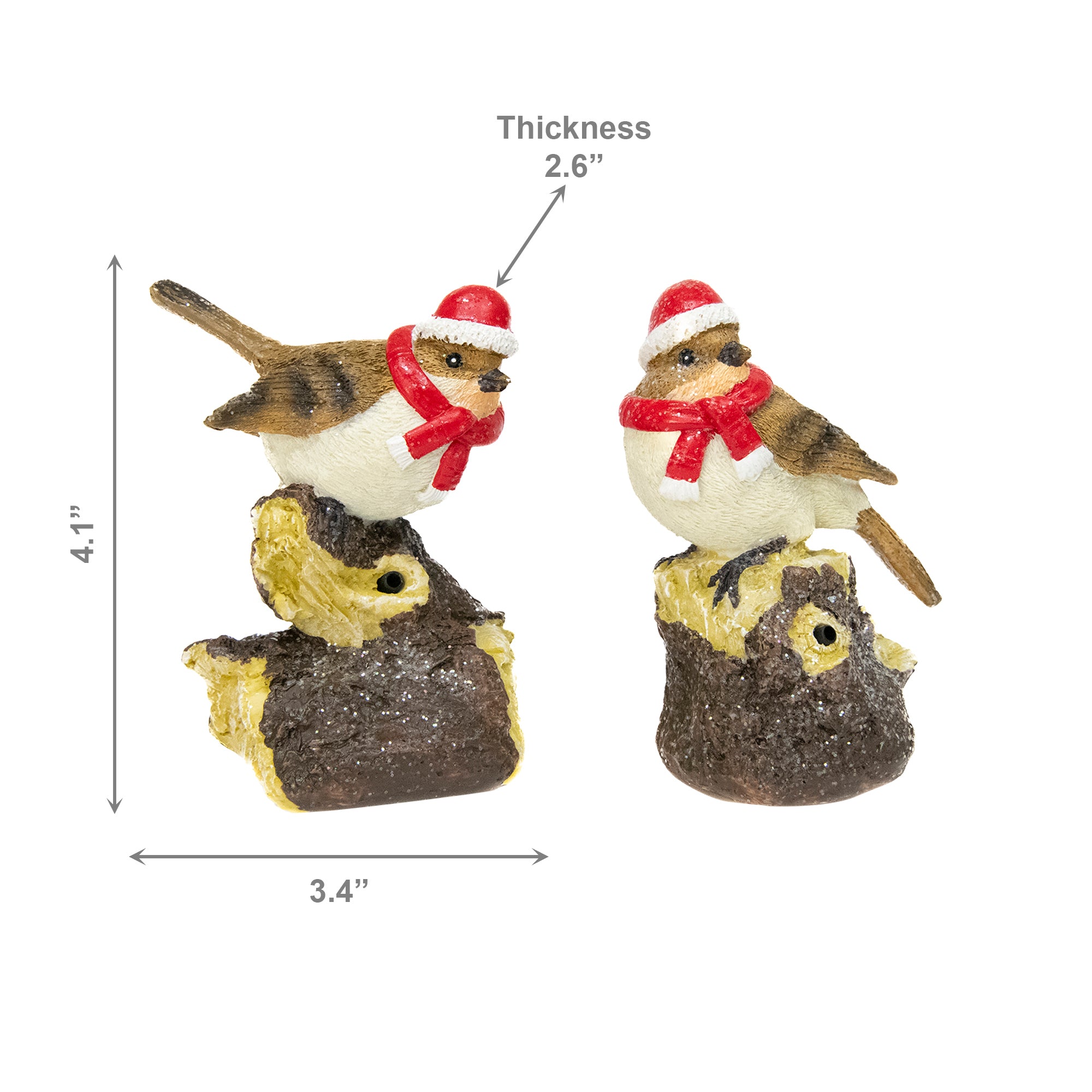 MotionActivated Chirping Christmas Bird Assorted, Christmas, Holiday Decor- Set of 2