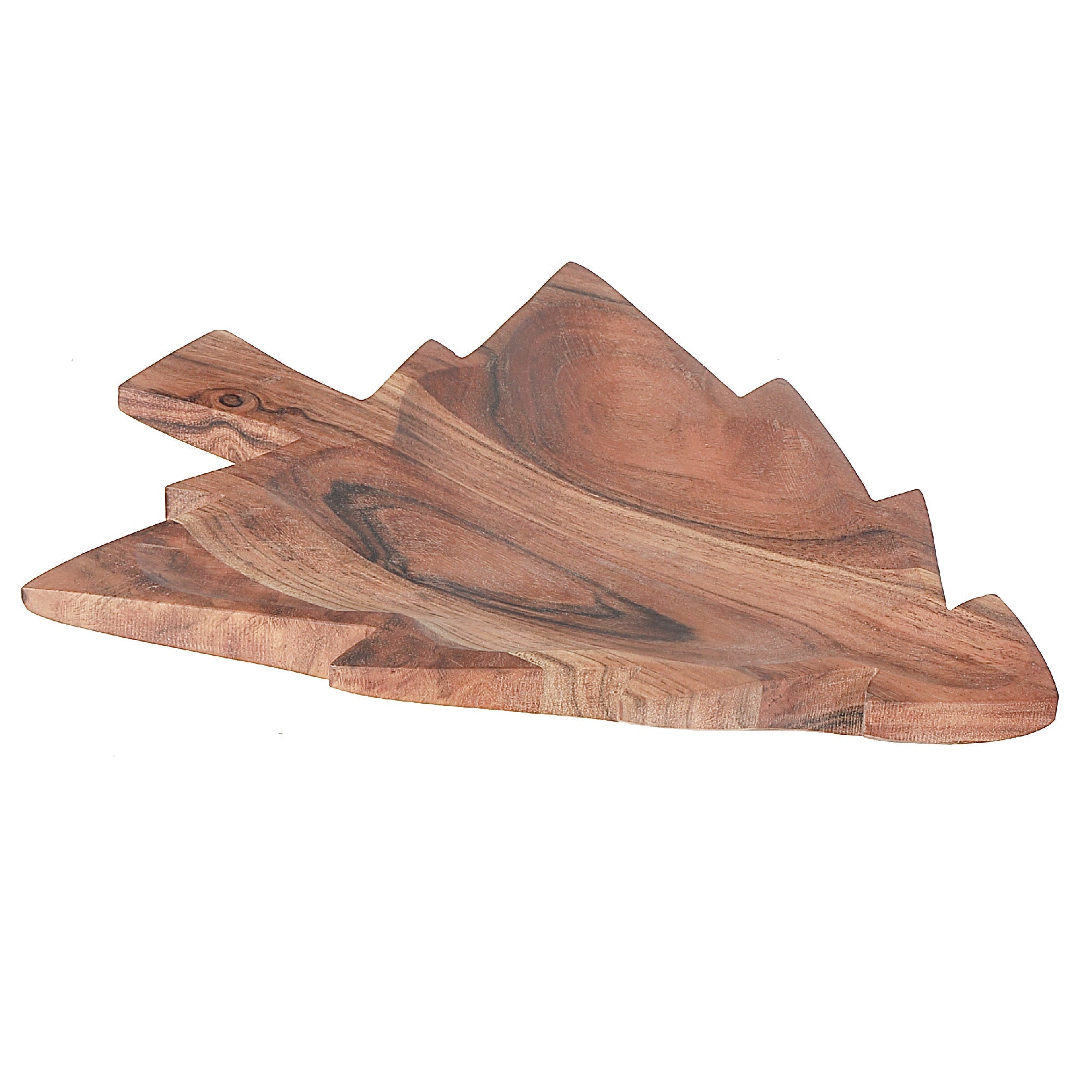 Acacia Oiled Wooden Christmas Tree Dish – Holiday Table Decor, Serving Tray