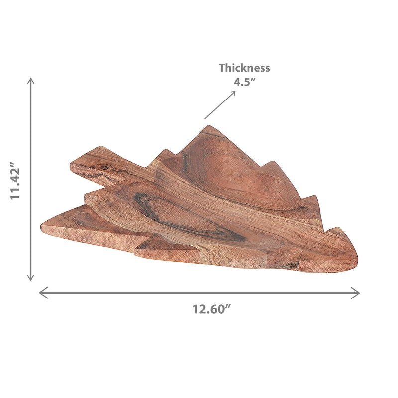 Acacia Oiled Wooden Xmas Tree Dish