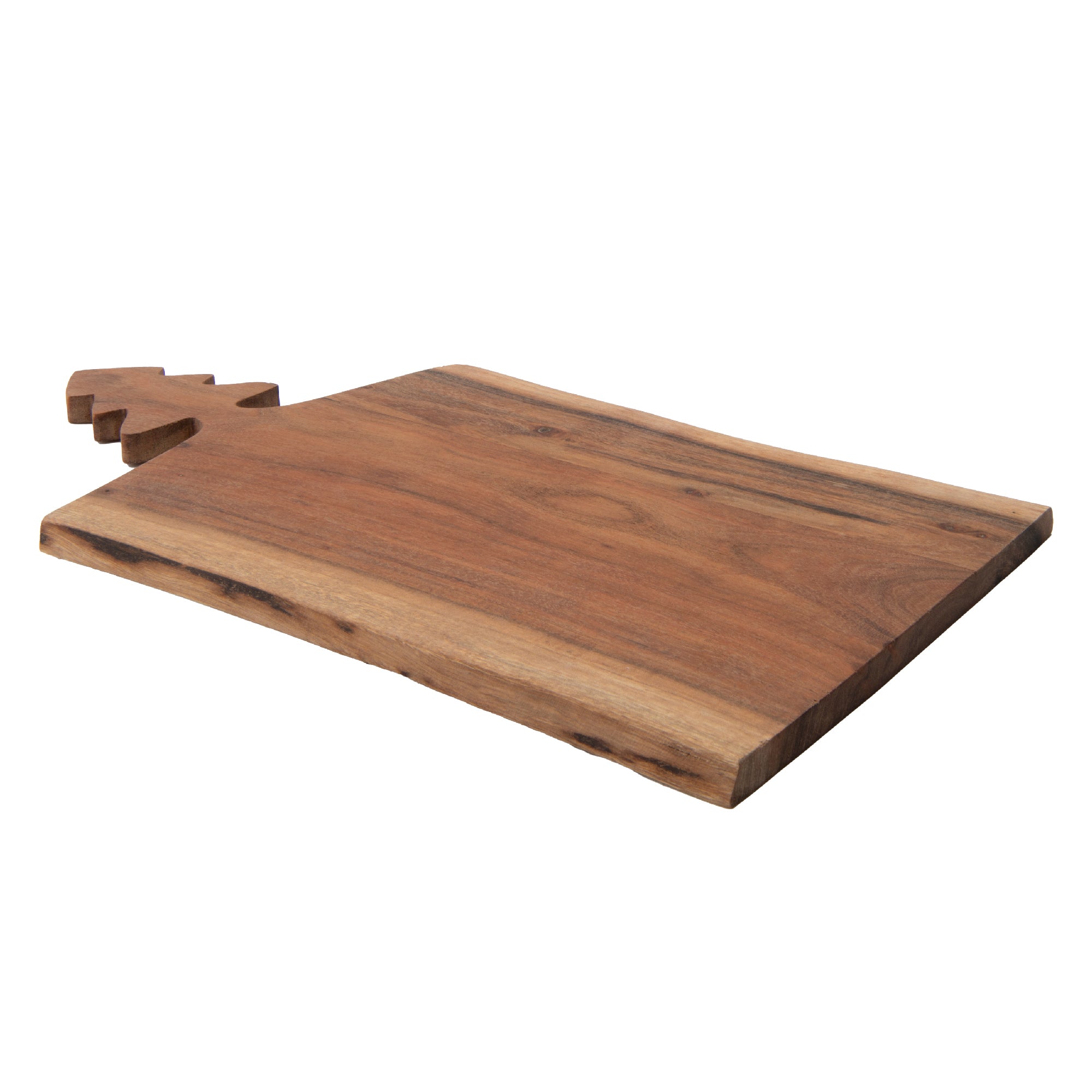 Acacia Wooden Serving Board with Tree Handle, Serving Tray, Holiday Decor