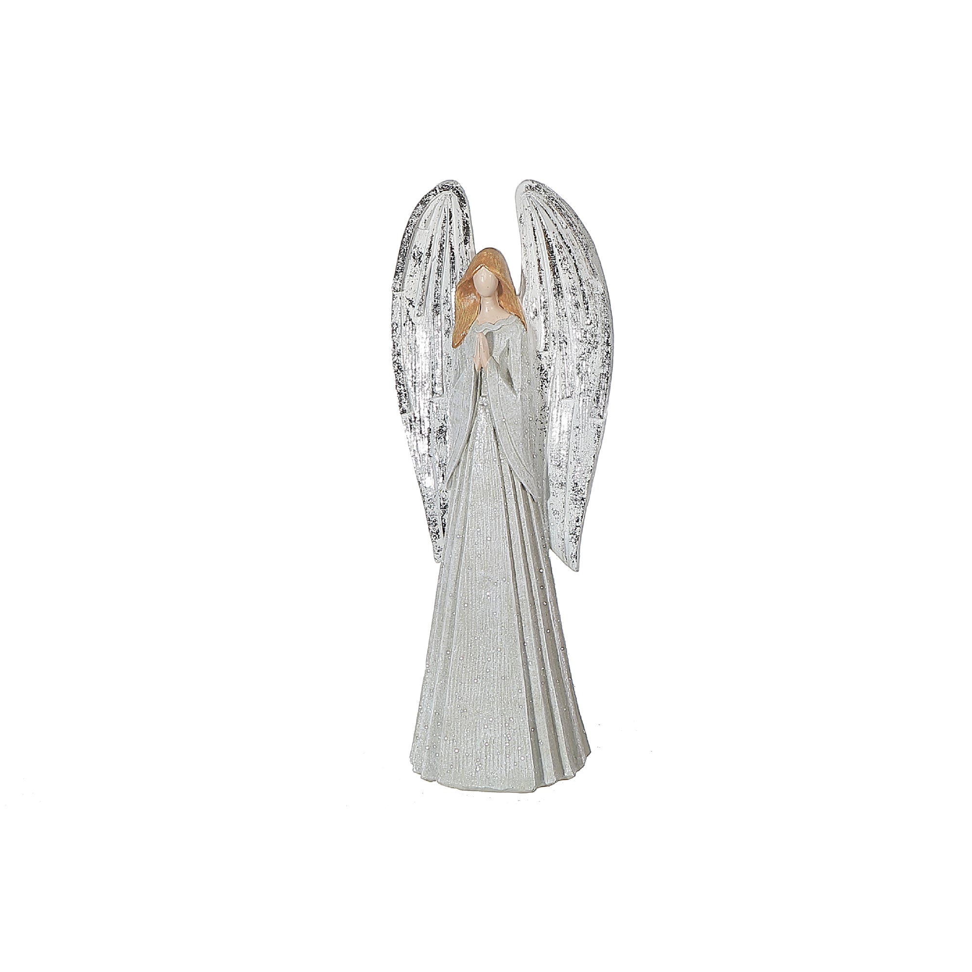 Resin Angel Figurine, Christmas Angel Decoration, Religious Holiday Tabletop Décor