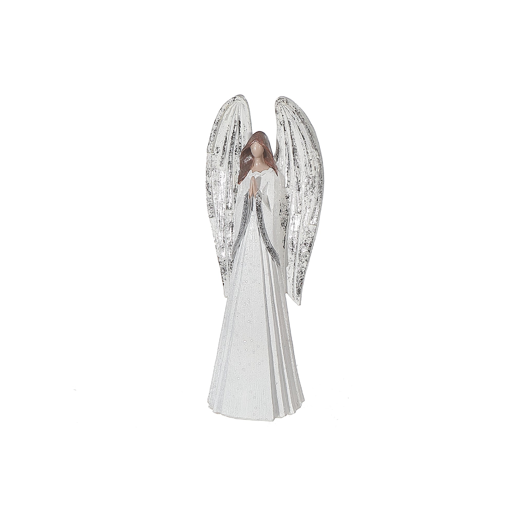 Resin Angel Figurine, Christmas Angel Decoration, Religious Holiday Tabletop Decor