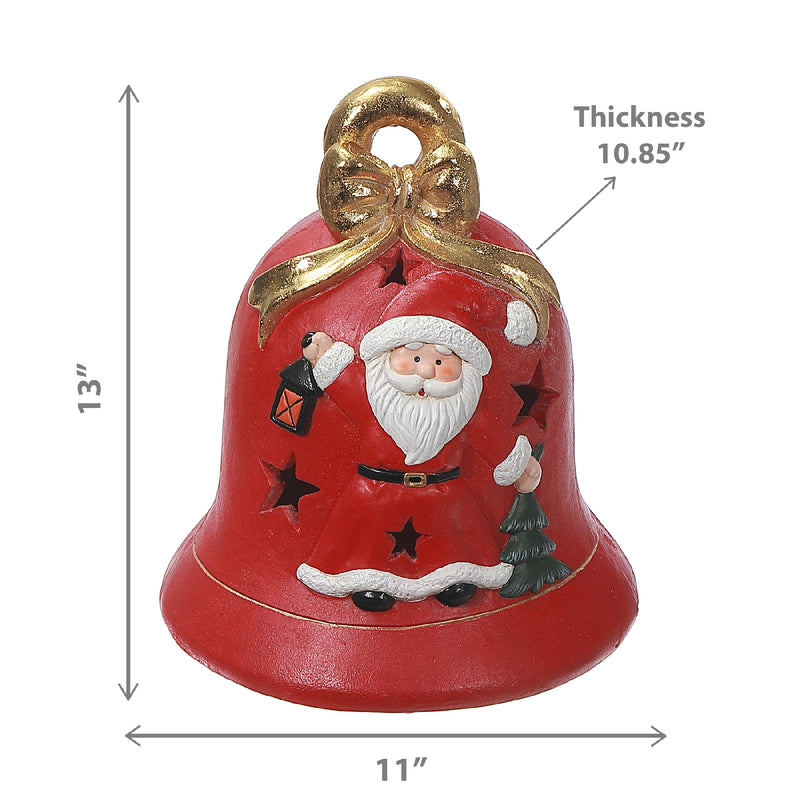 Led Magnesia Bell With Santa
