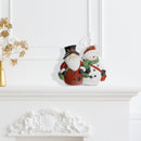 Led Magnesia Santa And Snowman Figurine