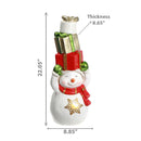 Magnesia Snowman Holding Presents On Head