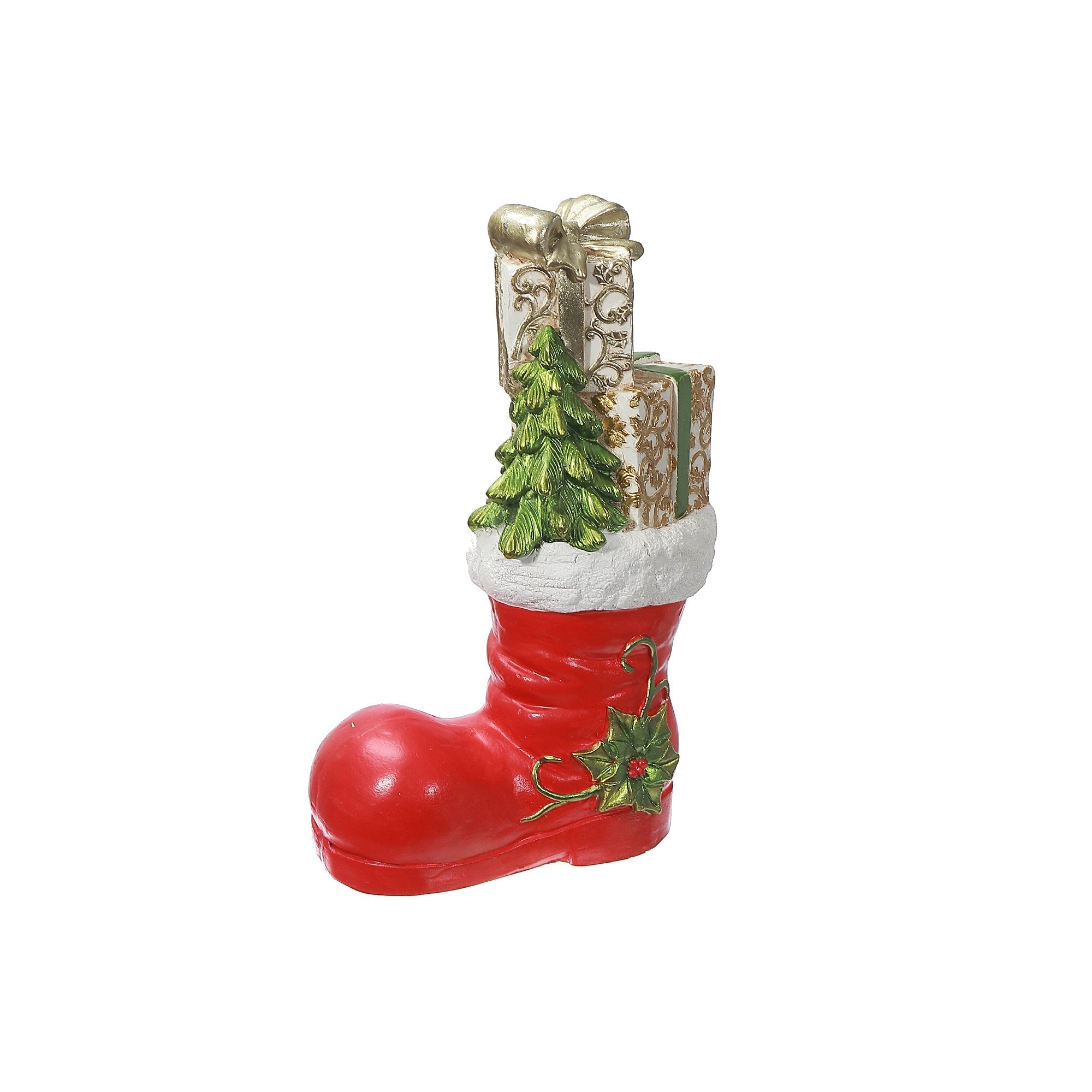 Magnesia Presents in Boot – Christmas Holiday Decoration, Festive Accent