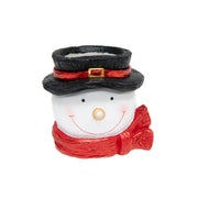 Magnesia Snowman with Top Hat Planter, Christmas, Planter, Holiday Decor
