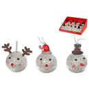 Led Round Face Ornaments (Asstd) (12/Disp) - Set of 12