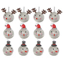 Led Round Face Ornaments (Asstd) (12/Disp) - Set of 12