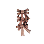 3 Piece Shiny Decorative Bows Bronze Holiday Decoration - Set of 6
