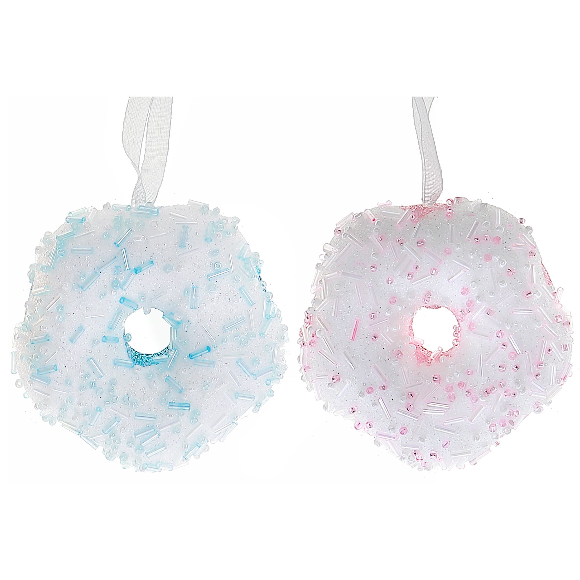 Donut Christmas Ornament Set of 12 – Holiday Tree Decoration