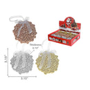 Glitter Beaded Ball Ornament (Asstd) (12/Disp) - Set of 12