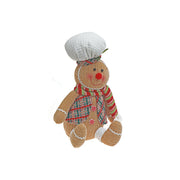 Gingerbread Baker Boy Plush Sitter – Holiday Plush Figure, Christmas Decoration
