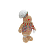 Gingerbread Baker Boy Plush Stander – Christmas Plush Figure, Holiday Decoration