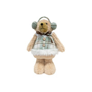 Noelle the Teddy Bear Plush Stander 15", Plush Figure, Holiday Decor