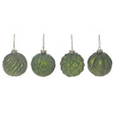 Glass Acorn Ornament Green - Set of 12