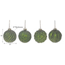 Glass Acorn Ornament Green - Set of 12