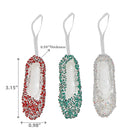 Acrylic Sparkling Ballet Shoe Ornament (Asstd) - Set of 12