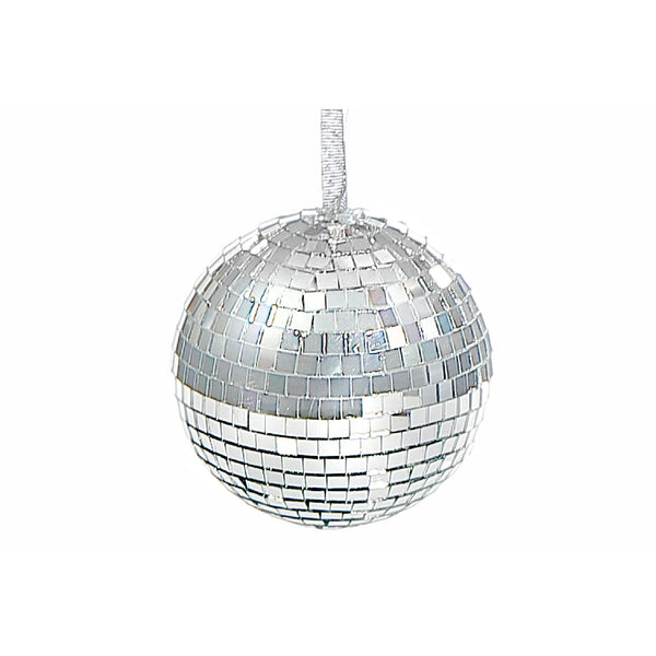 Glass Hanging Ball Ornament (Silver) - Set of 6