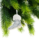 Disco Hanging Boot Ornament (Silver) - Set of 6