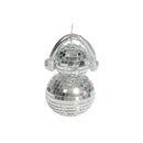 Disco Snowman With Earmuffs Décor (Silver) - Set of 2
