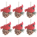 Wool Hanging Ornament (Cardinal) - Set of 6