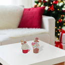 Fabric Hanging Cupcake Ornament (Asstd) - Set of 4