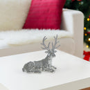 Disco Sitting Reindeer Décor (Silver)