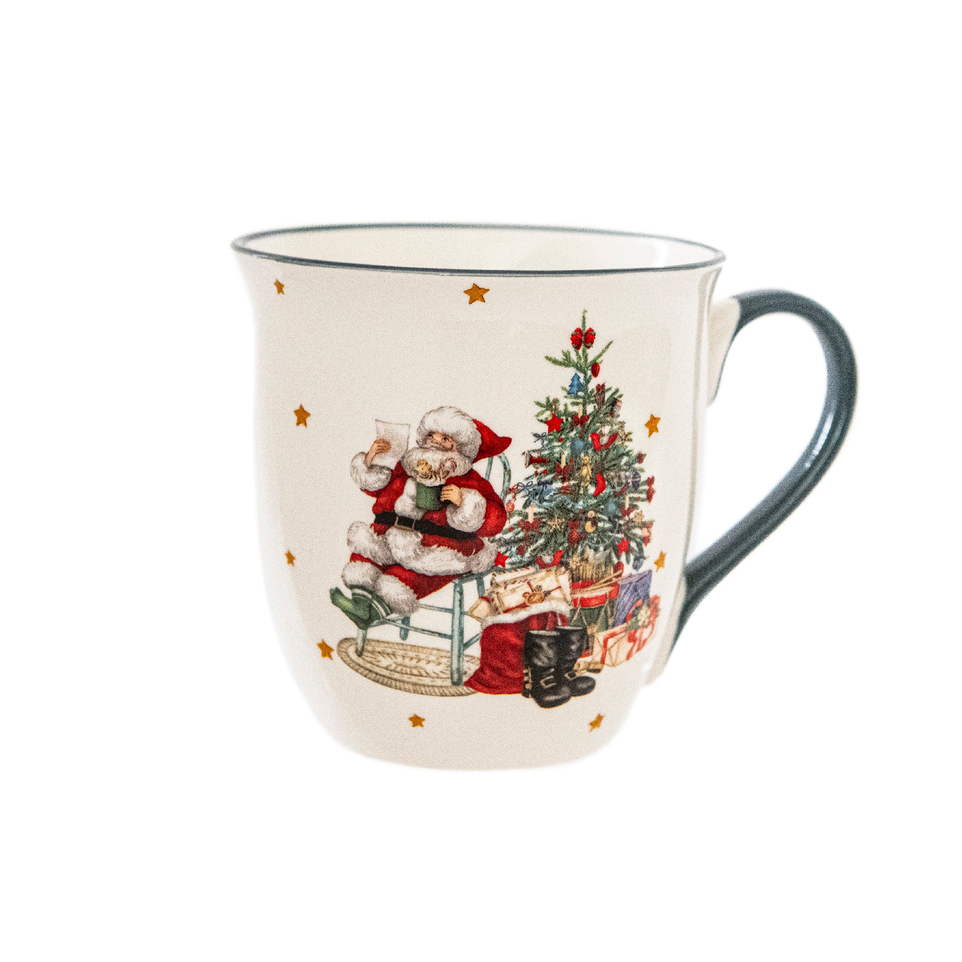 17.5oz Ceramic Mug Santa, Christmas, Coffee Mug, Holiday Decor- Set of 2