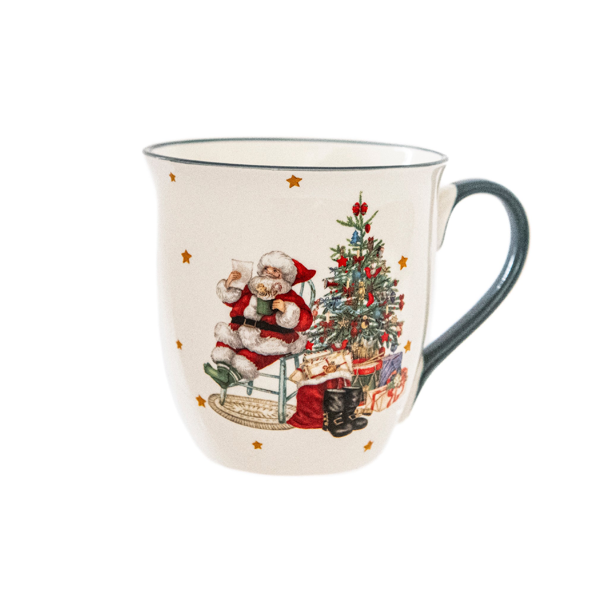 17.5oz Ceramic Mug Santa, Christmas, Coffee Mug, Holiday Decor- Set of 2