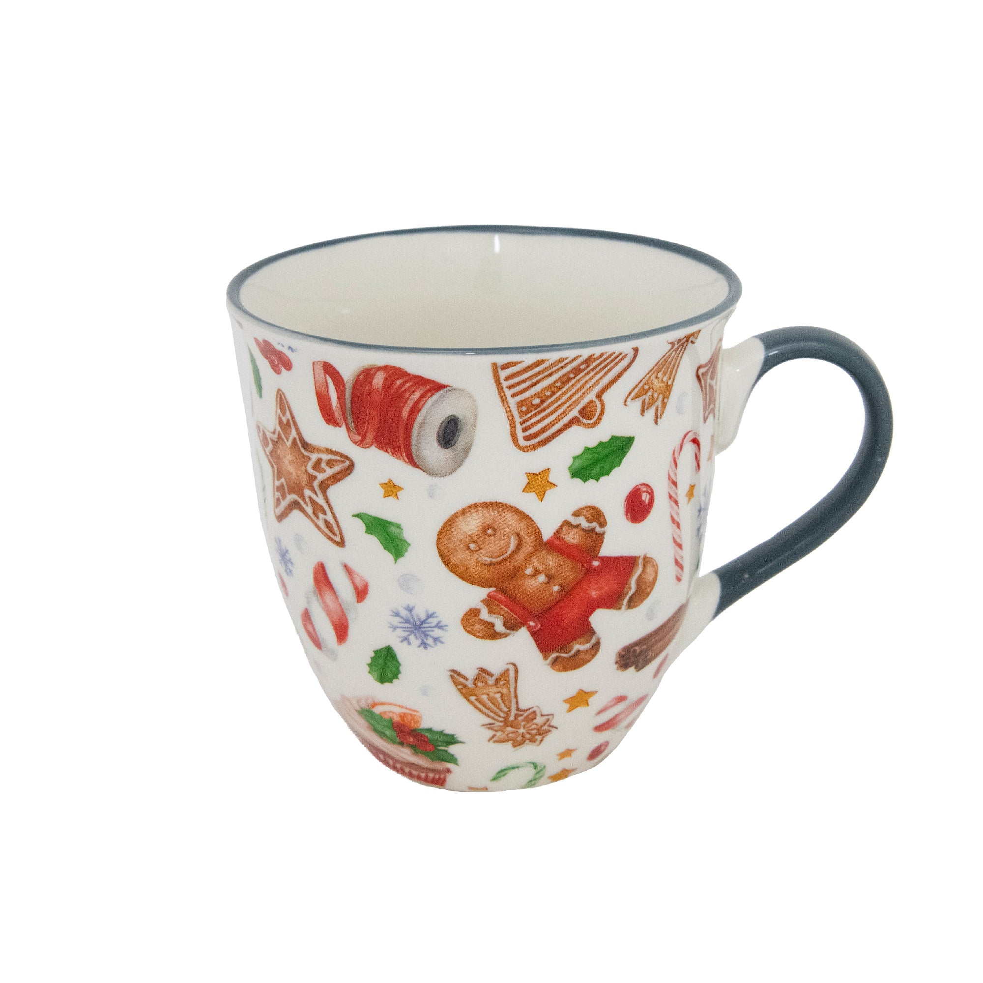 17.5oz Ceramic Mug Gingerbread, Christmas, Coffee Mug, Holiday Decor- Set of 2
