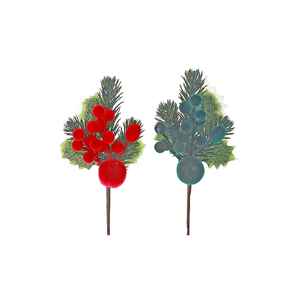 Velveteen Berries Pick (Asstd) - Set of 12