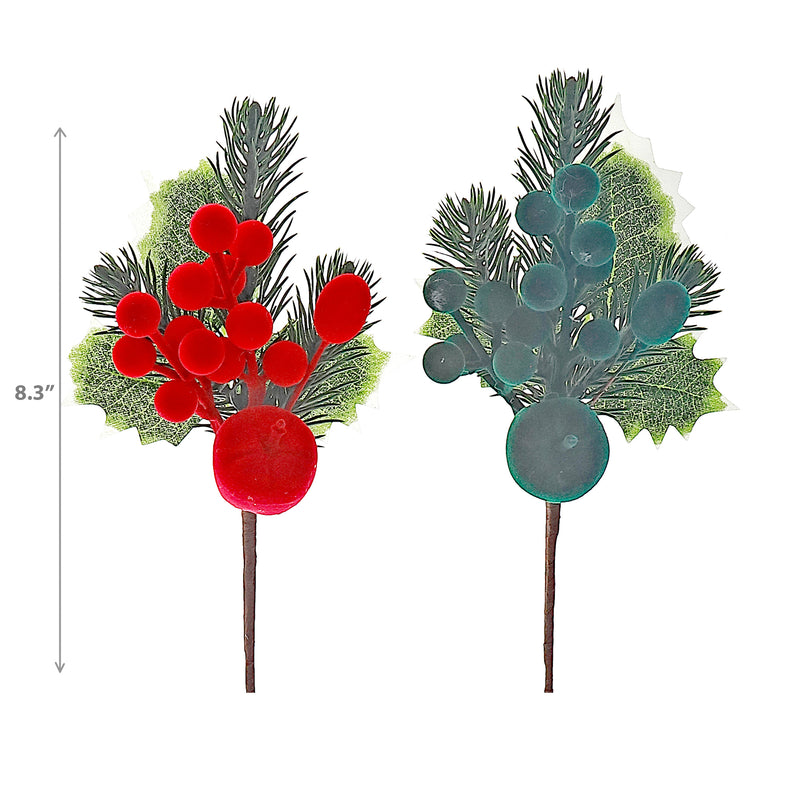 Velveteen Berries Pick (Asstd) - Set of 12