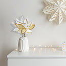 Rhinestone Poinsettia Pick (Asstd) - Set of 12