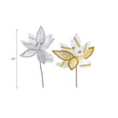 Rhinestone Poinsettia Pick (Asstd) - Set of 12