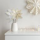 Braided Edge Poinsettia Pick (Asstd) - Set of 12