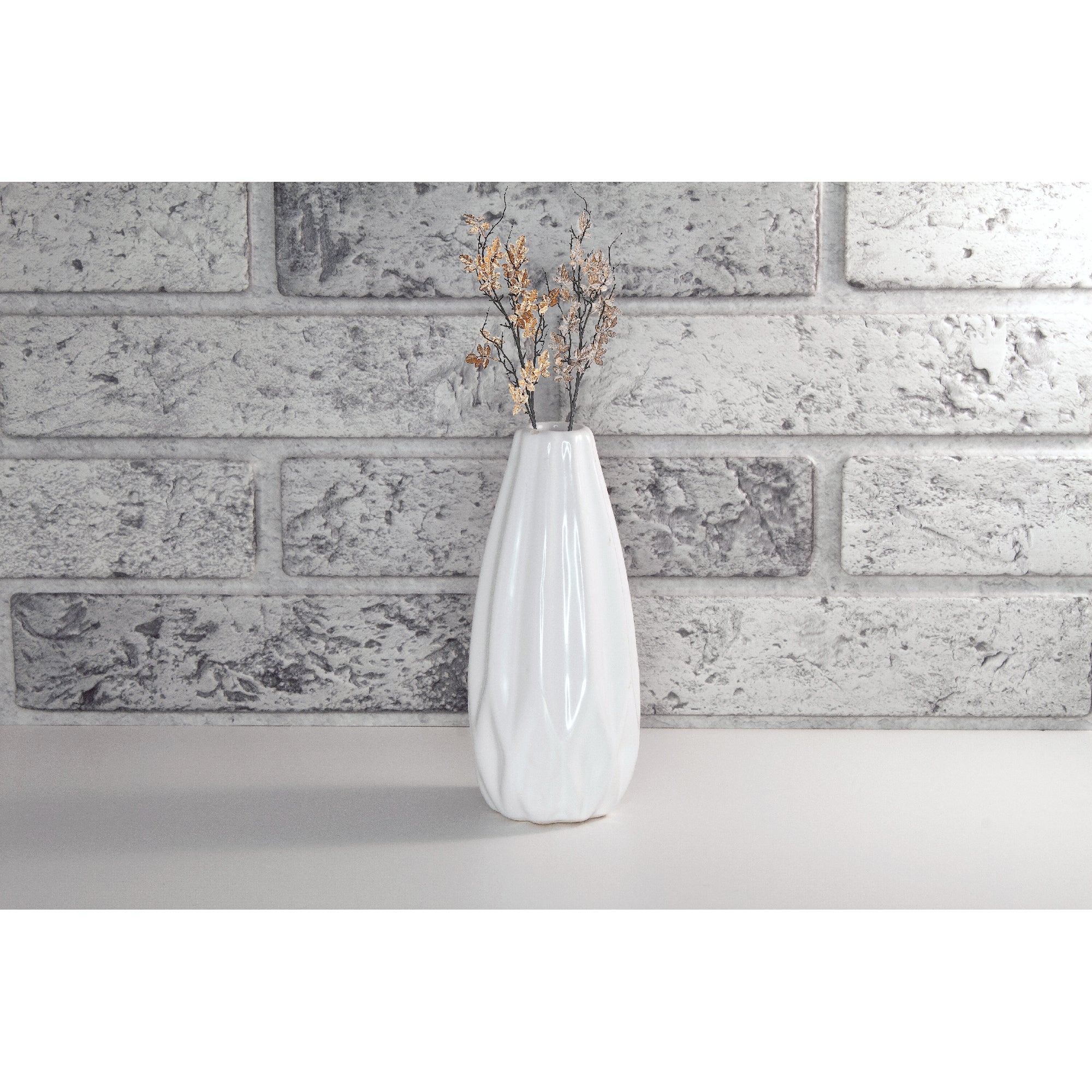 Christmas Shiny Leaves Spray Set Of 6, Holiday Floral Pick, Festive Home Decor