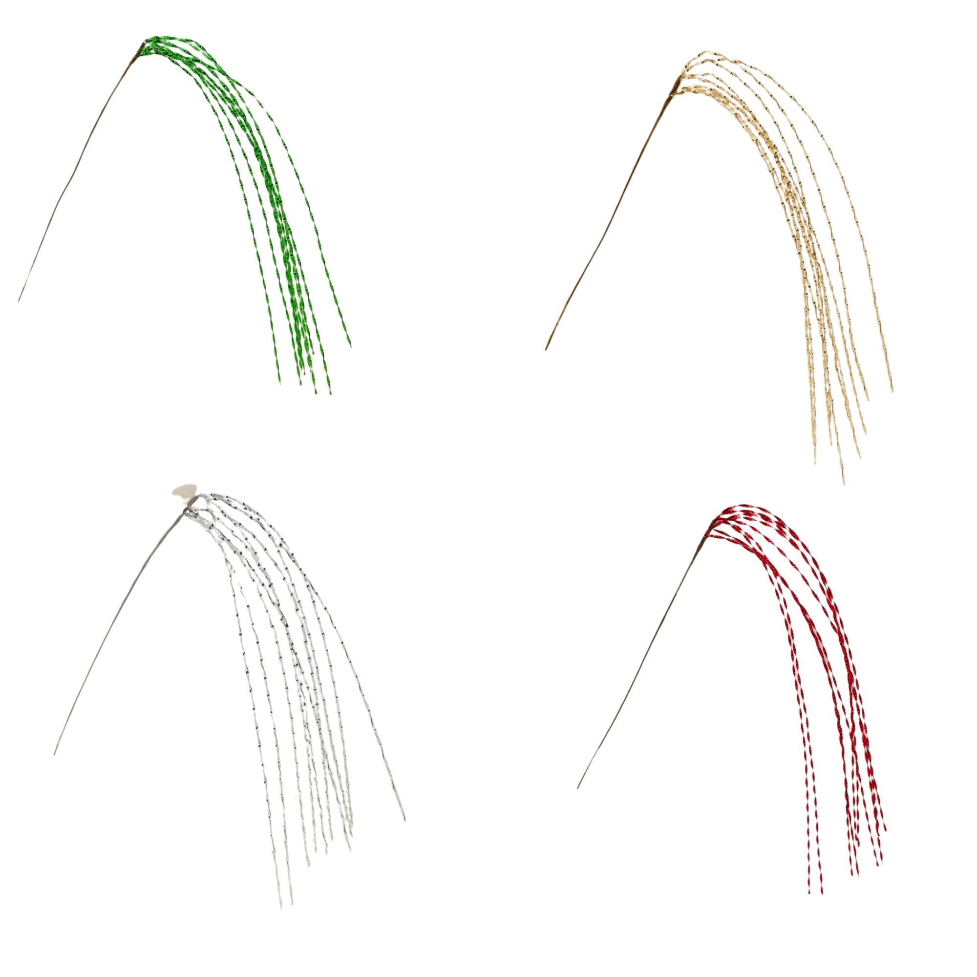 Assorted Waterfall Spray Decoration - Set of 4, Holiday Floral Accent, Christmas Decor, Festive Table Arrangement