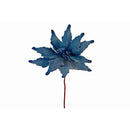 Sherpa Poinsettia Pick (Grey) - Set of 6