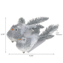 Set Of 2 Glitter Cardinal Clip (Silver) - Set of 6