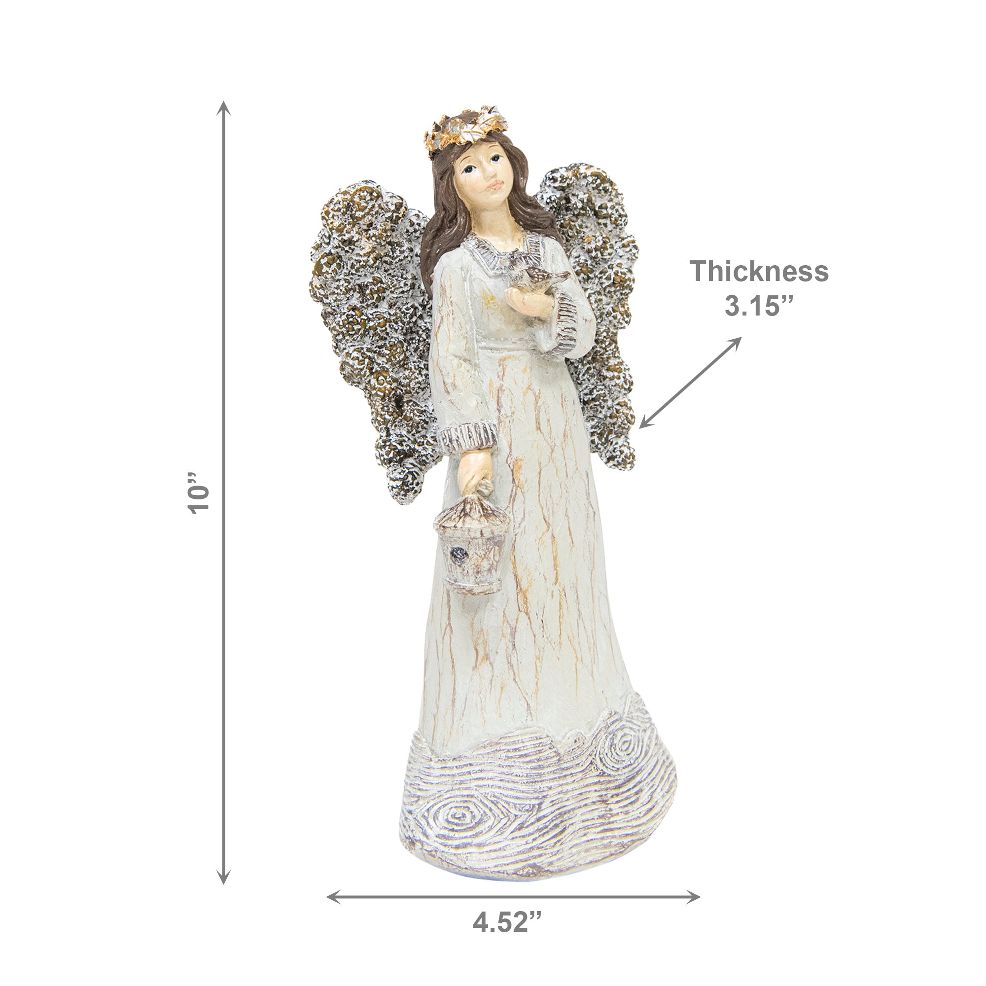 Angel Statue with Lantern, Lantern, Holiday Decor