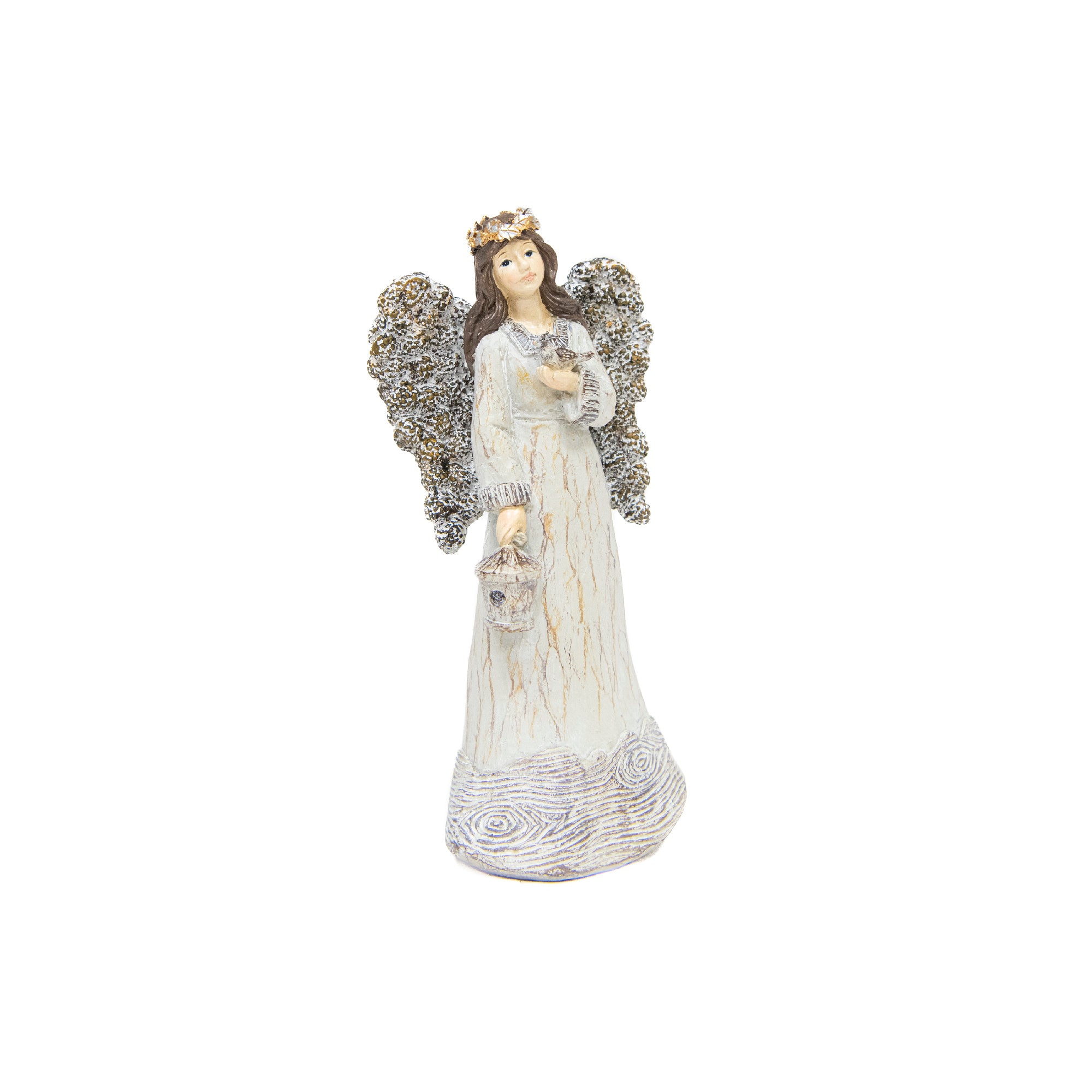 Angel Statue with Lantern, Lantern, Holiday Decor