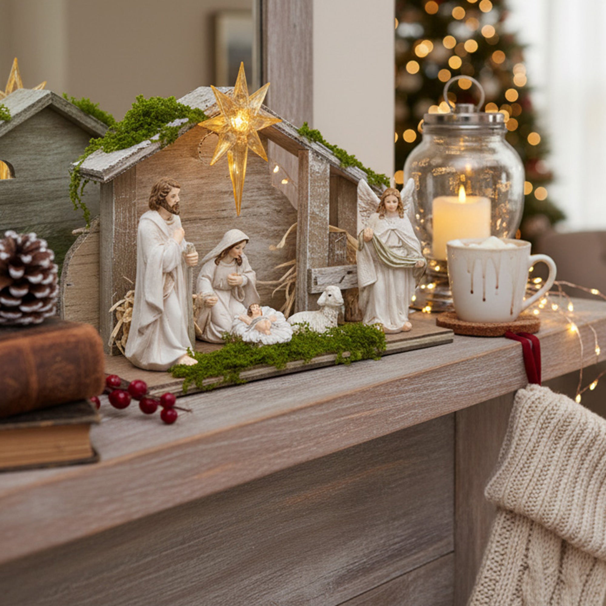 Vintage Nativity Scene, Christmas, Figurine, Holiday Decor