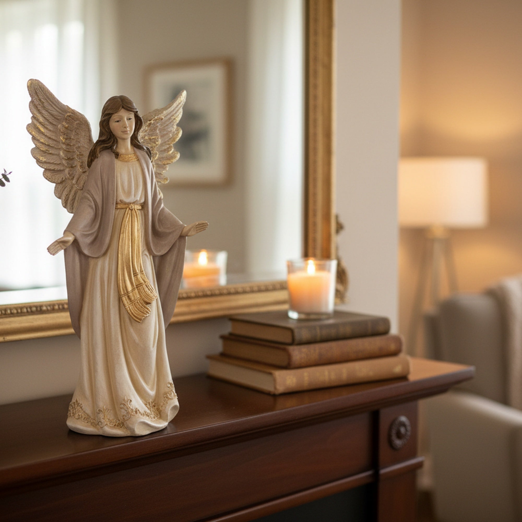 Angel Statue Arms Out, Holiday Decor