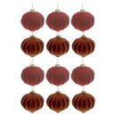 Velveteen Glass Onion Ornament (Asstd) (12/Disp) - Set of 12