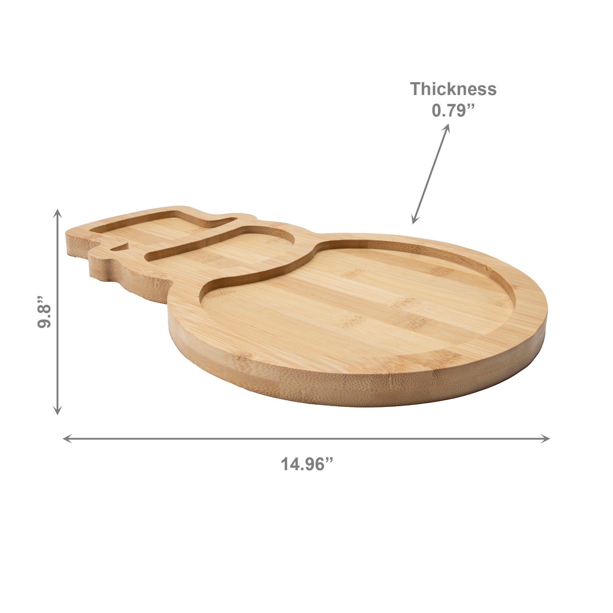 Bamboo Serving Tray Snowman, Christmas, Serving Tray, Holiday Decor