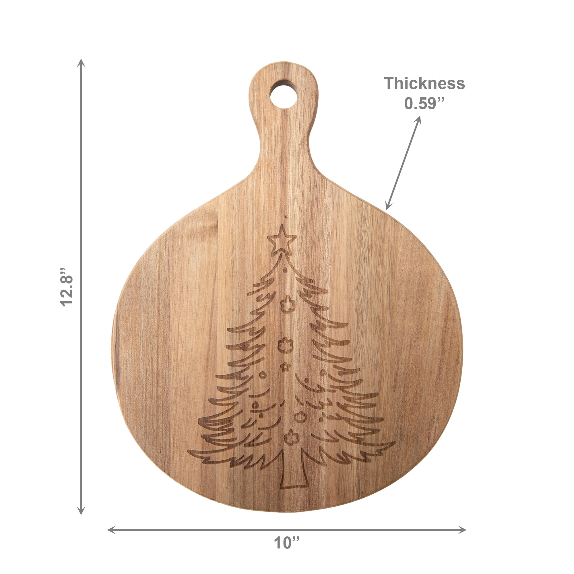 Acacia Paddle Serving Tray Tree, Serving Tray, Holiday Decor